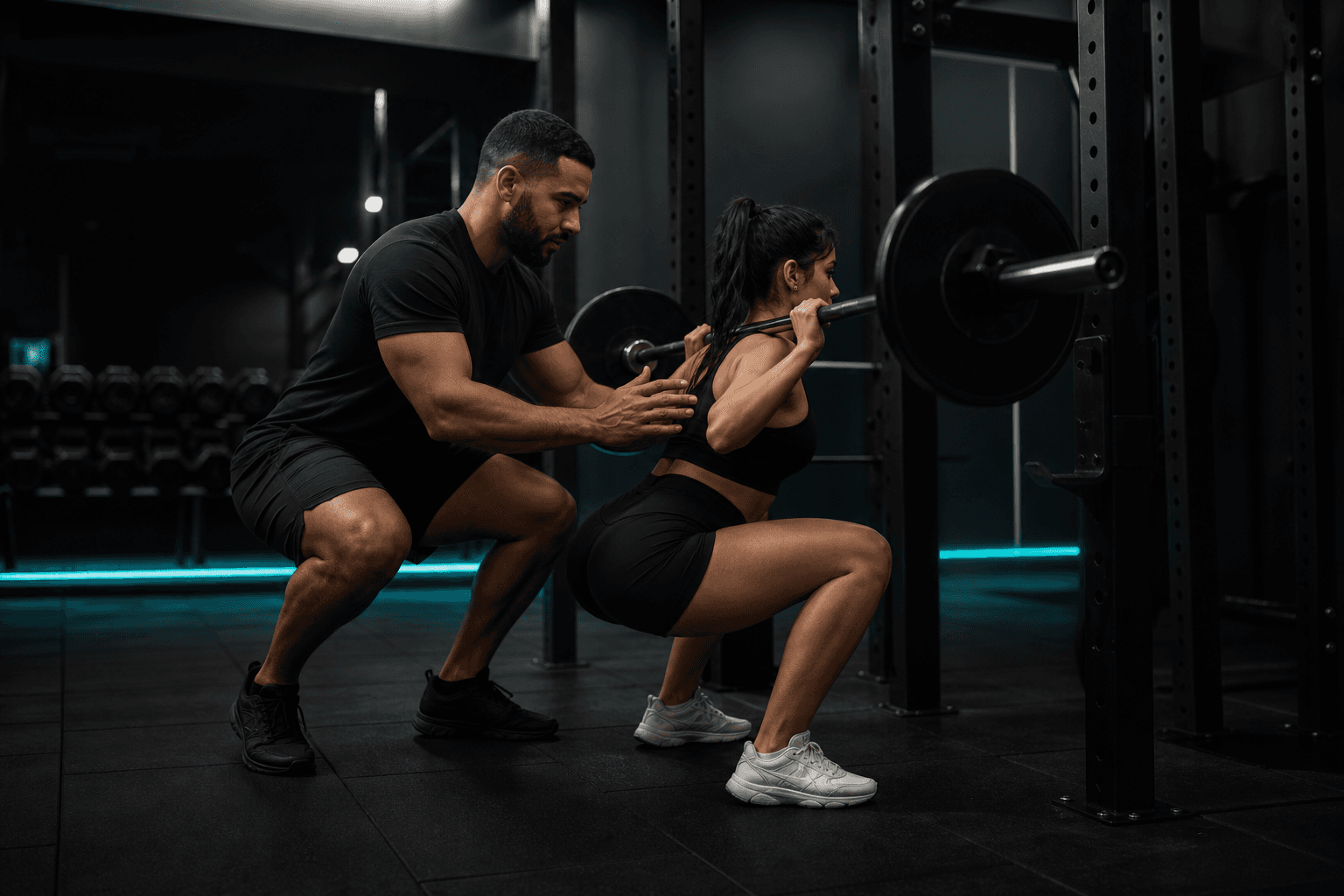 Sessão no rack — o treino acaba, o expediente do WhatsApp já está no painel